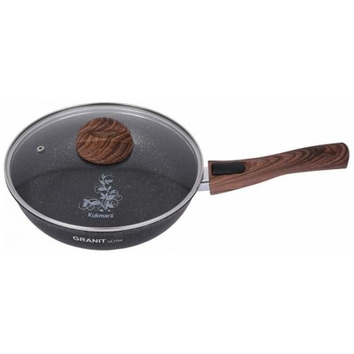 Сковорода Kukmara Granit Ultra сго243а с крышкой съемная ручка 24 см (original) 