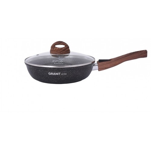Сковорода Kukmara Granit Ultra сго243а с крышкой съемная ручка 24 см (original) 2