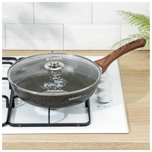 Сковорода Kukmara Granit Ultra сго261а с крышкой не съемная ручка 26 см (original) 6