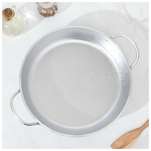 Сковорода Kukmara Литая с302 не съемная ручка 30 см (серебристый) 3