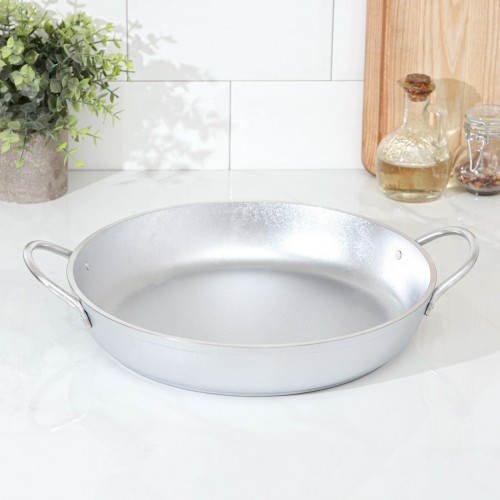 Сковорода Kukmara Литая с302 не съемная ручка 30 см (серебристый) 9