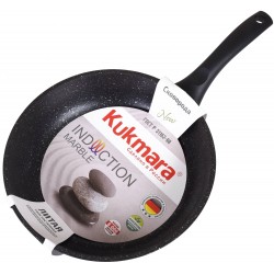 Сковорода Kukmara Marble Induction смти280а не съемная ручка 28 см (темный мрамор)