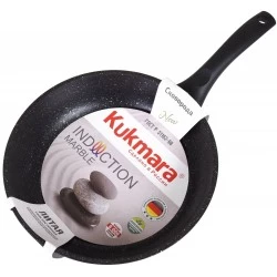Сковорода Kukmara Marble Induction смти280а не съемная ручка 28 см (темный мрамор)