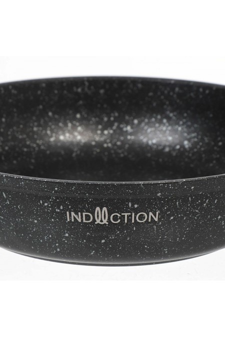 Сковорода Kukmara Marble Induction смти280а не съемная ручка 28 см (темный мрамор) 1