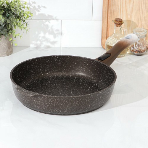 Сковорода Kukmara Мраморная смк283а съемная ручка 28 см (кофейный мрамор) 4