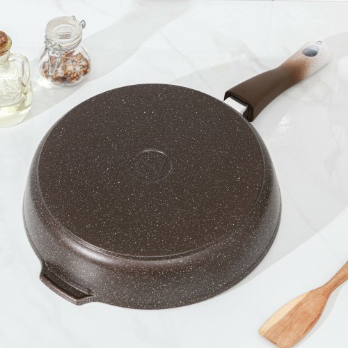 Сковорода Kukmara Мраморная смк283а съемная ручка 28 см (кофейный мрамор) 6