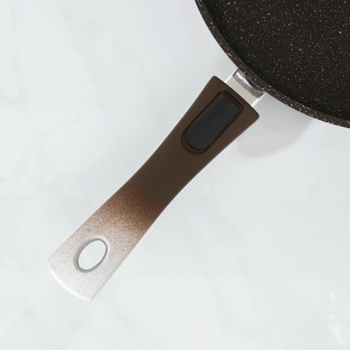 Сковорода Kukmara Мраморная смк283а съемная ручка 28 см (кофейный мрамор) 7