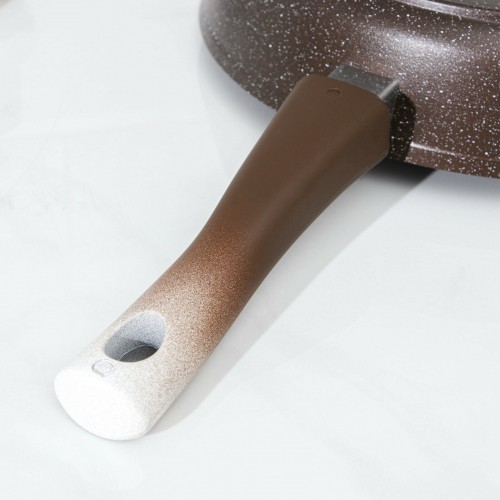 Сковорода Kukmara Мраморная смк283а съемная ручка 28 см (кофейный мрамор) 8