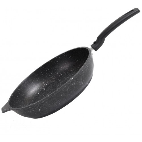 Сковорода Kukmara Мраморная смт222а съемная ручка 22 см (темный мрамор) 1