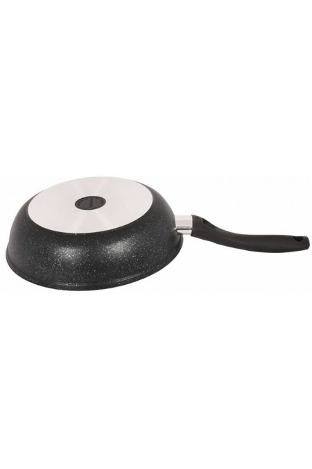 Сковорода Kukmara Мраморная смт24603а с крышкой не съемная ручка 24 см (темный мрамор) 3