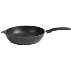 Сковорода Kukmara Мраморная смт246а съемная ручка 24 см (темный мрамор)