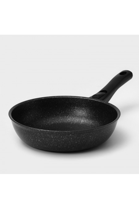 Сковорода Kukmara Мраморная смт246а съемная ручка 24 см (темный мрамор) 