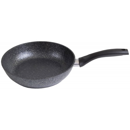 Сковорода Kukmara Мраморная смт262а не съемная ручка 26 см (темный мрамор) 