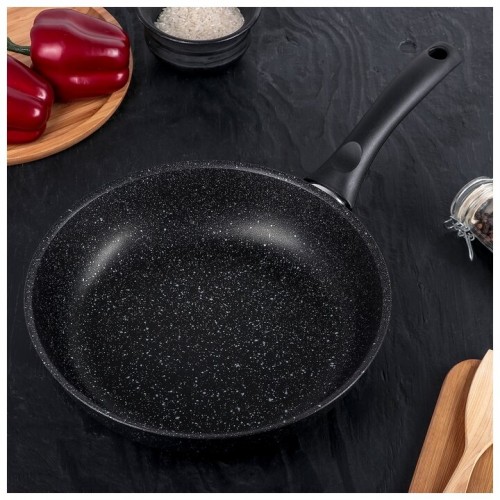 Сковорода Kukmara Мраморная смт262а не съемная ручка 26 см (темный мрамор) 4