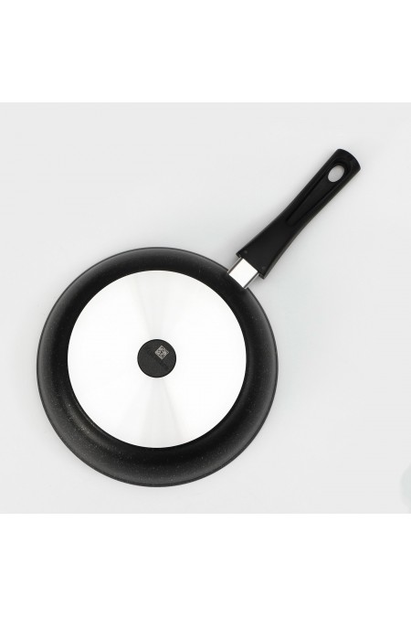 Сковорода Kukmara Мраморная смт26604а с крышкой съемная ручка 26 см (темный мрамор) 3