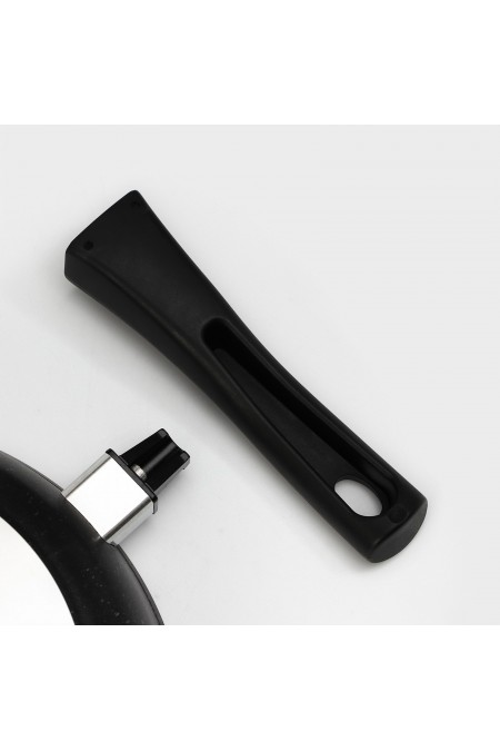 Сковорода Kukmara Мраморная смт26604а с крышкой съемная ручка 26 см (темный мрамор) 6