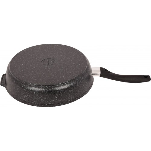 Сковорода Kukmara Мраморная смт281а не съемная ручка 28 см (темный мрамор) 6