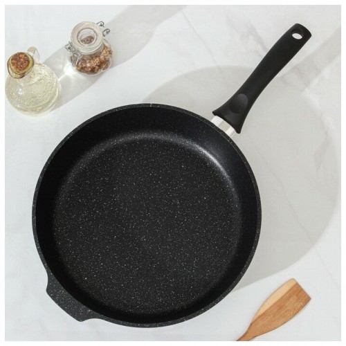 Сковорода Kukmara Мраморная смт281а не съемная ручка 28 см (темный мрамор) 8