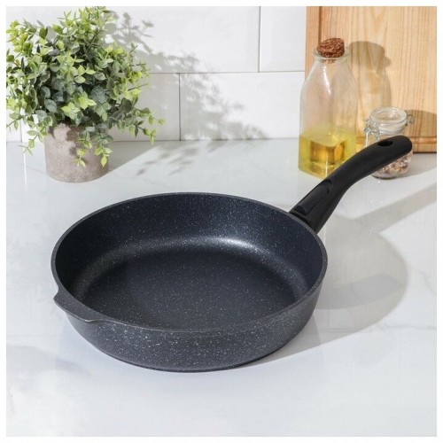 Сковорода Kukmara Мраморная смт283а съемная ручка 28 см (темный мрамор) 6