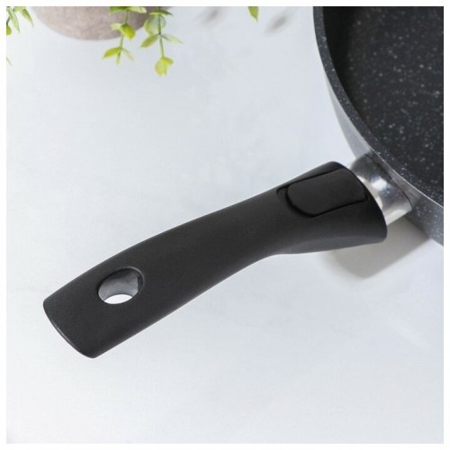 Сковорода Kukmara Мраморная смт283а съемная ручка 28 см (темный мрамор) 9