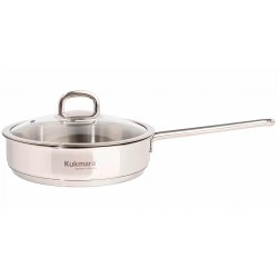Сковорода Kukmara Safia SF-FP1220G с крышкой не съемная ручка 20 см (серебристый)