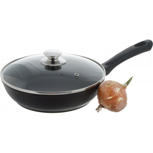 Сковорода Kukmara Традиция с242а с крышкой съемная ручка 24 см (черный) 6