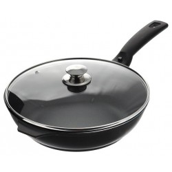 Сковорода Kukmara Традиция с247а с крышкой съемная ручка 24 см (черный)