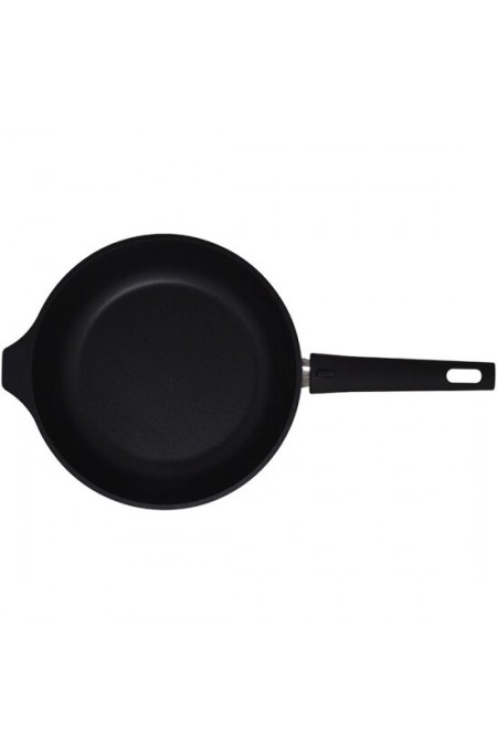 Сковорода Kukmara Традиция с266а с крышкой съемная ручка 26 см (черный) 2
