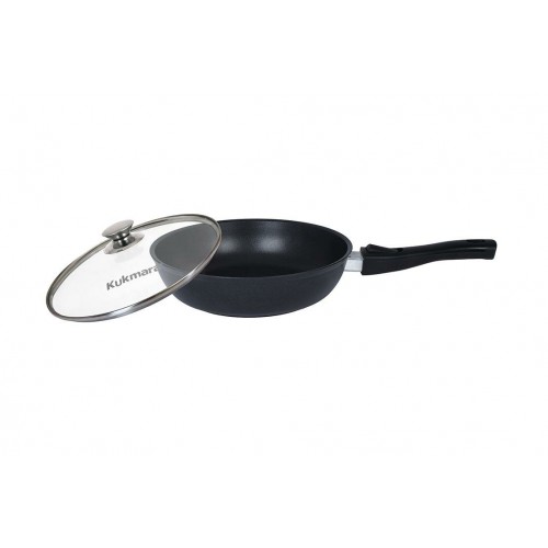 Сковорода Kukmara Традиция с266а с крышкой съемная ручка 26 см (черный) 6