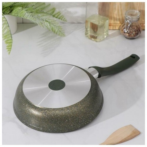 Сковорода Kukmara Trendy style 220tsml не съемная ручка 22 см (малахитовый) 3