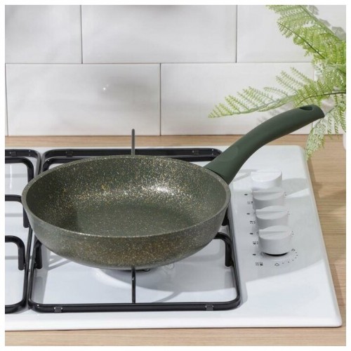 Сковорода Kukmara Trendy style 220tsml не съемная ручка 22 см (малахитовый) 6