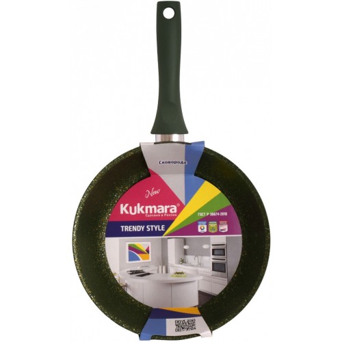 Сковорода Kukmara Trendy style 240tsml не съемная ручка 24 см (малахитовый) 9