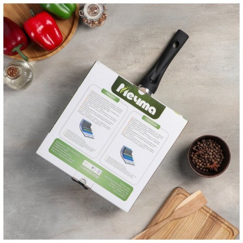 Сковорода Мечта Гранит Black с022802 с крышкой съемная ручка 22 см (черный) 7