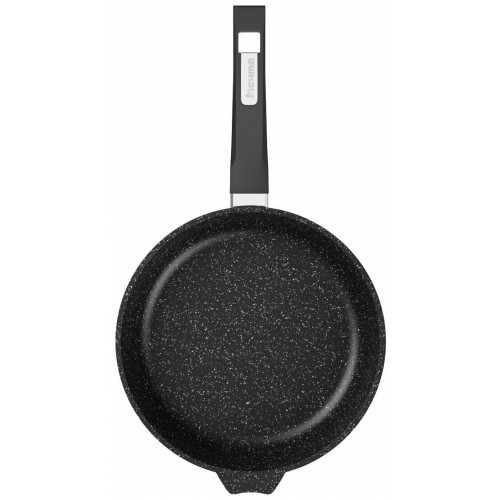 Сковорода Мечта Гранит black С26802 с несъемной ручкой и стеклянной крышкой 26 см (черный) 5