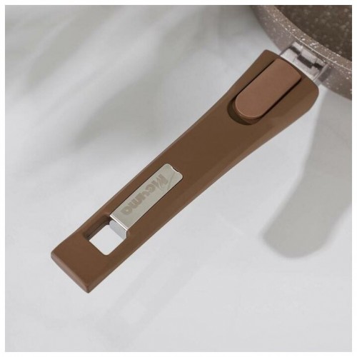 Сковорода Мечта Гранит Brown с022806 с крышкой съемная ручка 22 см (коричневый) 9