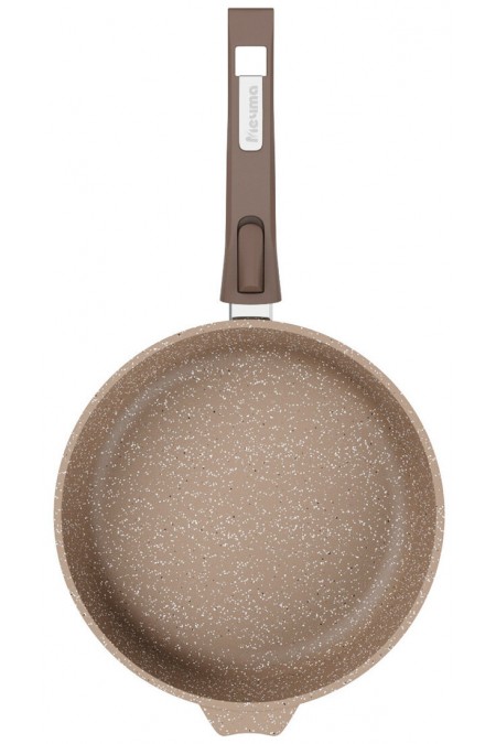 Сковорода Мечта Гранит Brown с024806 с крышкой съемная ручка 24 см (коричневый) 1