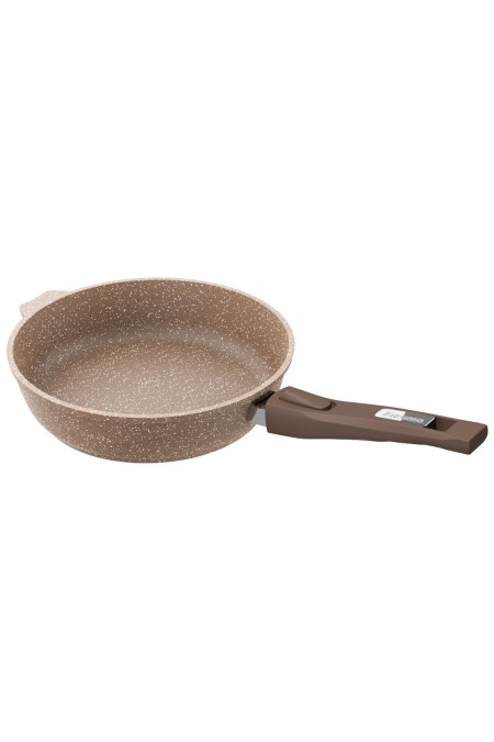 Сковорода Мечта Гранит Brown с024806 с крышкой съемная ручка 24 см (коричневый) 3