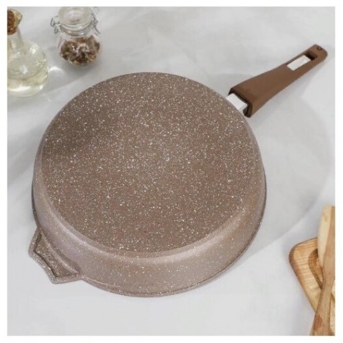 Сковорода Мечта Гранит Brown с028806 с крышкой съемная ручка 28 см (коричневый) 4