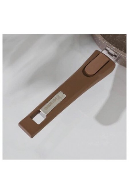 Сковорода Мечта Гранит Brown с028806 с крышкой съемная ручка 28 см (коричневый) 5