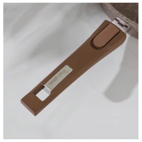 Сковорода Мечта Гранит Brown с028806 с крышкой съемная ручка 28 см (коричневый) 5