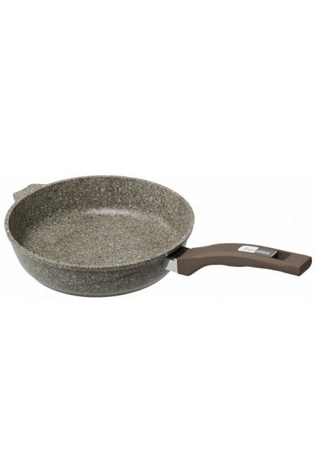 Сковорода Мечта Premium С24902 (mokko) с несъемной ручкой и стеклянной крышкой 24 см (черный) 1