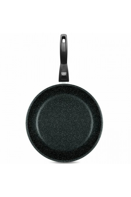 Сковорода НЕВА МЕТАЛЛ ПОСУДА Готовить легко GL2024 съемная ручка 24 см (серый) 
