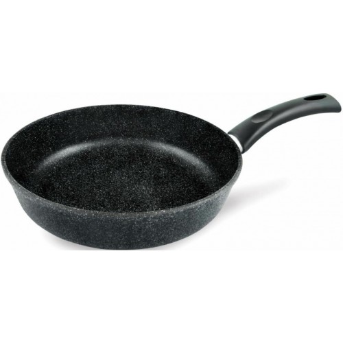Сковорода НЕВА МЕТАЛЛ ПОСУДА 24 " Каменная" 18124 24 см (черный гранит) 