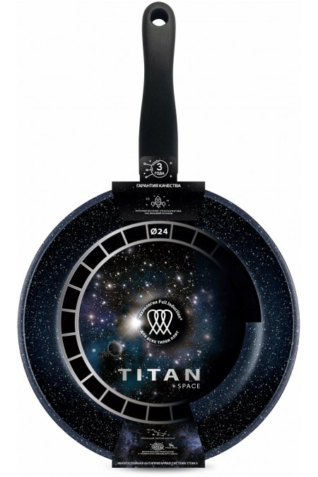 Сковорода НЕВА МЕТАЛЛ ПОСУДА 918124i Titan Space 24 см (черный) 1