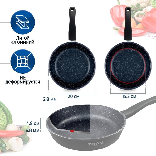 Сковорода НЕВА МЕТАЛЛ ПОСУДА 918126i Titan Space 26 см (черный) 5