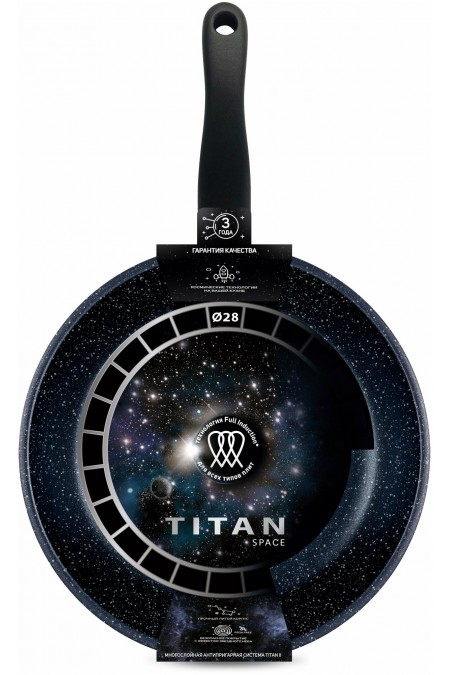Сковорода НЕВА МЕТАЛЛ ПОСУДА 918128i Titan Space 28 см (черный) 2