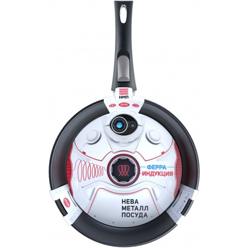 Сковорода НЕВА МЕТАЛЛ ПОСУДА Ферра индукция 59024 съемная ручка 24 см (черный) 1