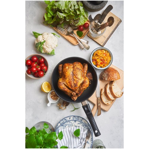 Сковорода НЕВА МЕТАЛЛ ПОСУДА Ферра индукция 59024 съемная ручка 24 см (черный) 3