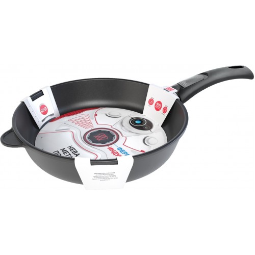 Сковорода НЕВА МЕТАЛЛ ПОСУДА Ферра индукция 59028 съемная ручка 28 см (черный) 2