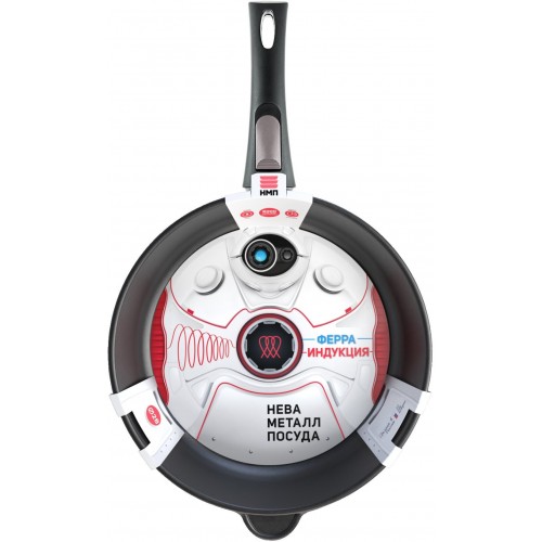 Сковорода НЕВА МЕТАЛЛ ПОСУДА Ферра индукция 59028 съемная ручка 28 см (черный) 3